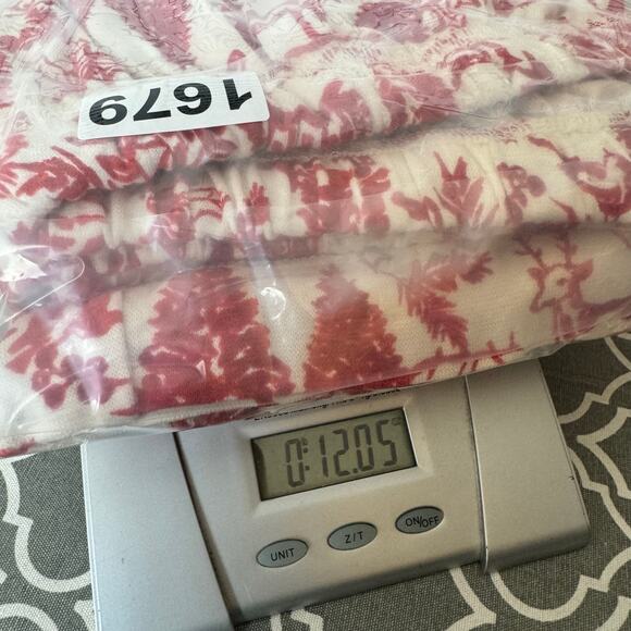 Burts Bees Pyjama Pants Women’s L Organic Cotton Christmas Wide Leg Loungewear - Picture 13 of 13